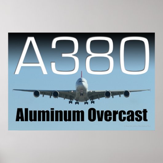 Poster couvert en aluminium A380 (Devant)