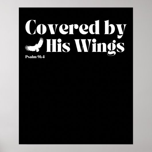 Poster Couvert par ses ailes - Psaume 91:4 (Devant)