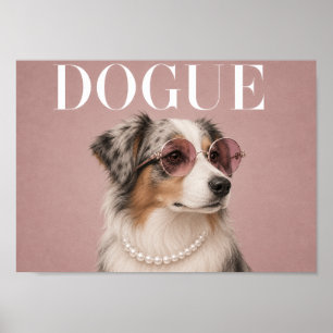Poster Couverture A4 de Berger Australien Rose
