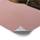 Poster Couverture A4 Doberman Rose (Coin)