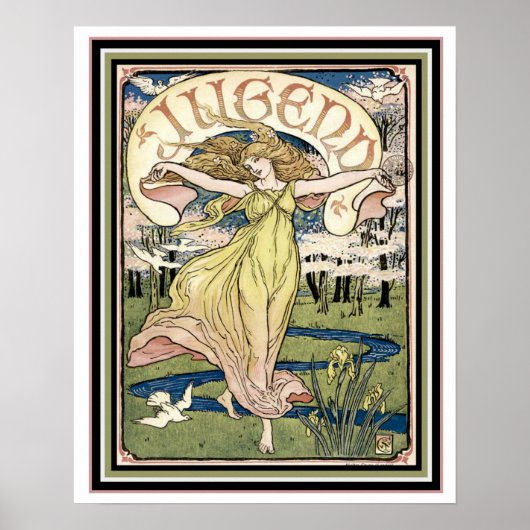 Poster Couverture Art Nouveau Jugend 16 x 20 (Devant)