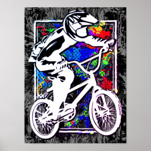 Poster Couverture Bmx iPad colorée - Vélo Bmx - Vélo Bmx