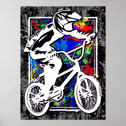 Poster Couverture Bmx iPad colorée - Vélo Bmx - Vélo Bmx (Devant)