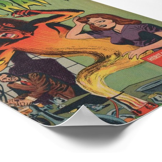 Poster Couverture comique vintage (Coin)