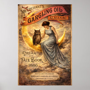 Poster Couverture d'Almanac Art Nouveau de l'ère Victorie