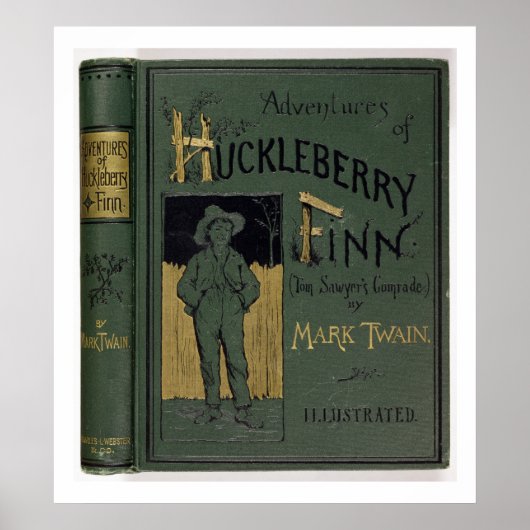 Poster Couverture de 'Adventures of Huckleberry Finn' par (Devant)