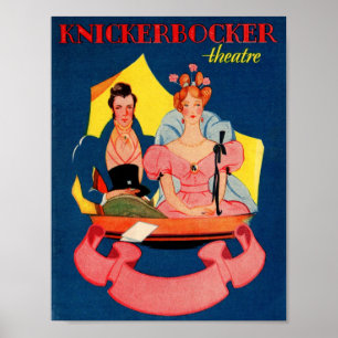 Poster Couverture de la feuille de théâtre Knickerbocker 