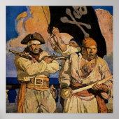 Poster Couverture de l'île au trésor "Pirates" par NC Wye (Devant)