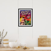Poster Couverture de livre de bande dessinée de science-f (Cuisine)