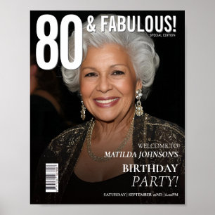 Poster Couverture de magazine 80e anniversaire de bienven