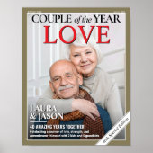 Poster Couverture de magazine Anniversaire Personnalisé,  (Devant)