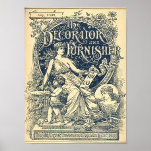 Poster Couverture de magazine Art Nouveau vintage 1893