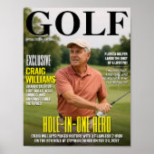 Poster Couverture de magazine de golf, cadeau de golf amu (Devant)