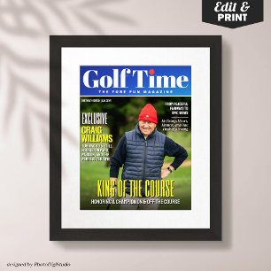 Poster Couverture de magazine de golf personnalisée, cade