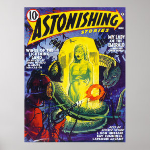 Poster Couverture de magazine de pulpe vintage