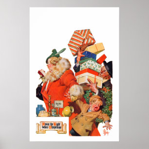 Poster Couverture de magazine Noël rétro de Noël - C'étai