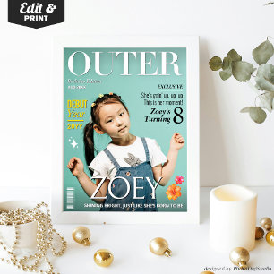 Poster Couverture de magazine OUTER personnalisée pour Ad