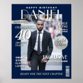 Poster Couverture de magazine personnalisée, Portrait d'a (Devant)