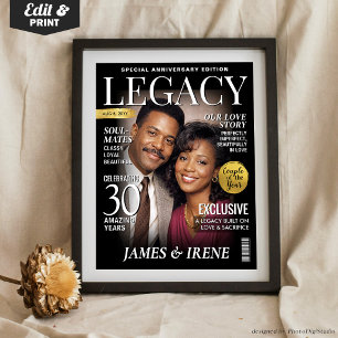 Poster Couverture de magazine personnalisée pour annivers