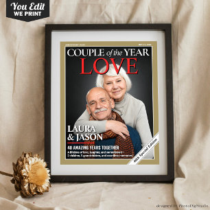 Poster Couverture de magazine personnalisée pour annivers