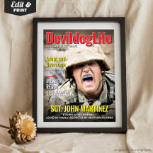 Couverture de magazine personnalisée, Soldat marin
