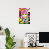 Poster Couverture de Manga Saiki K Retro (Bureau à domicile)