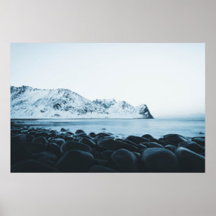 POSTER COUVERTURE DE MONTAGNE AVEC PHOTOGRAPHIE DE NEIGE