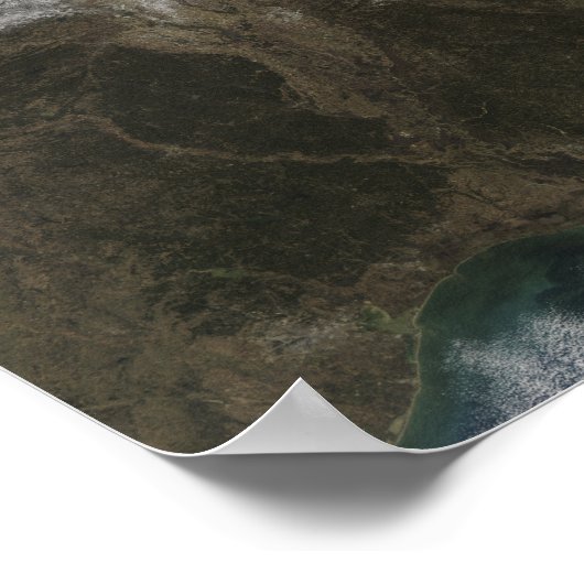 Poster Couverture de neige sur les Etats-Unis (Coin)