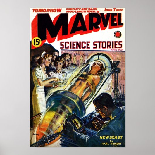Poster couverture de Norman Saunders de Marvel Science St (Devant)