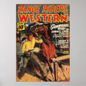 Poster Couverture de pâte Western Range Riders pâte art (Devant)