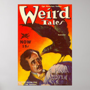 Poster Couverture du magazine Edgar Allan Poe et Raven Pu