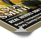 Poster Couverture du magazine Fireman de pompier personna (Coin)