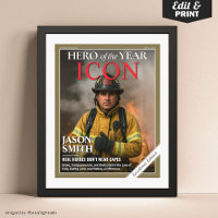 Couverture du magazine Fireman de pompier personna