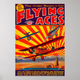 Poster Couverture du magazine Flying Aces