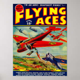 Poster Couverture du magazine Flying Aces 4