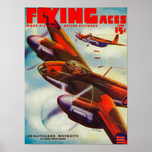 Poster Couverture du magazine Flying Aces 5