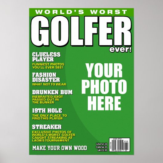 Poster Couverture du magazine Golfer Fake (Devant)