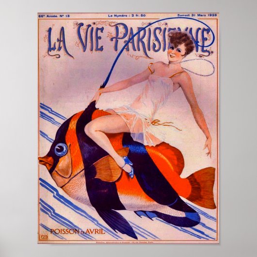 Poster Couverture du magazine La Vie Parisienne 1928 (Devant)
