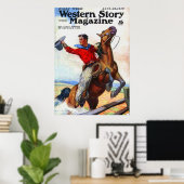 Poster Couverture du magazine Western Story 1924 (Bureau à domicile)