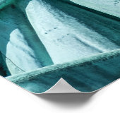 Poster couverture en tissu turquoise (Coin)