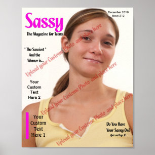 Poster Couverture Magazine personnalisée, Ado Sassy