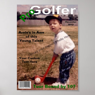Poster Couverture Magazine Personnalisée, Pro Golfer
