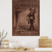 Poster Couverture musicale 1915 "WEARY BLUES" (Cuisine)
