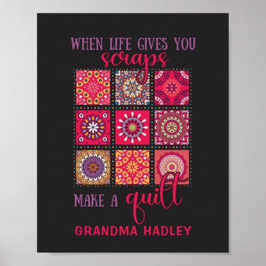 Poster Couverture Patchwork Personnalisée (Devant)