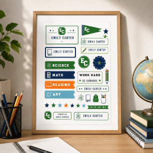 Poster Couverture personnalisée de l'école de sciences ve