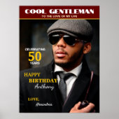 Poster Couverture photo Anniversaire Magazine Personnalis (Devant)