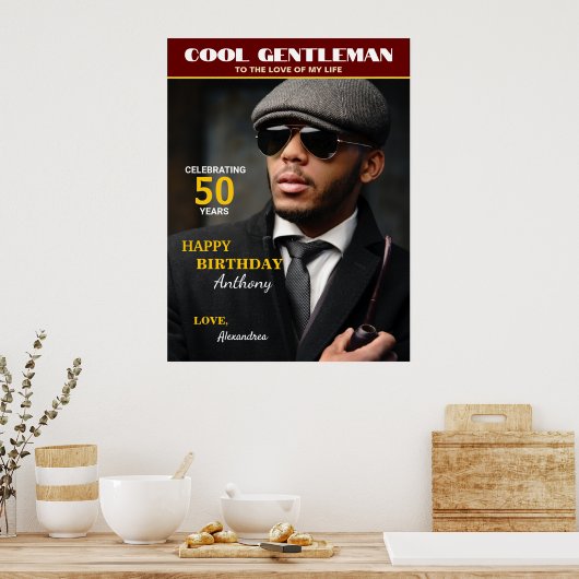 Poster Couverture photo Anniversaire Magazine Personnalis (Cuisine)