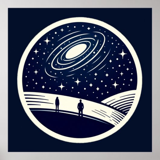 Poster Couverture universelle de contemplation minimalist (Devant)