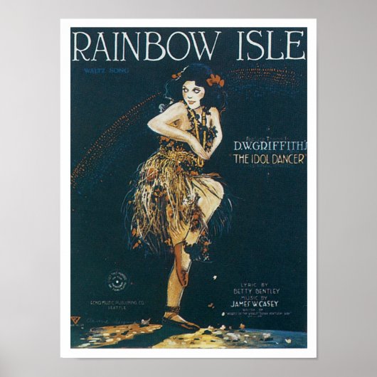Poster Couverture Vintage de l'île Rainbow (Devant)