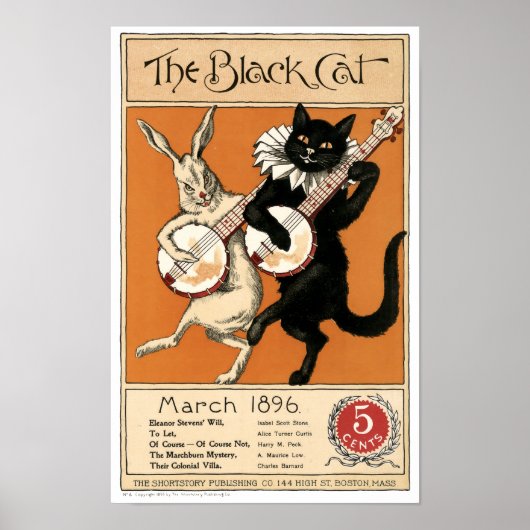 Poster Couverture vintage de "The Black Cat" (Devant)